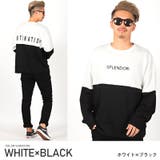 ホワイト×ブラック | トレーナー メンズ スウェット | LUXSTYLE