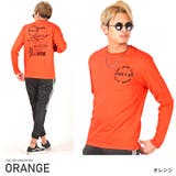 オレンジ | ロンT メンズ 長袖Tシャツ | LUXSTYLE