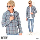ブルー | シャツ メンズ チェックシャツ | LUXSTYLE