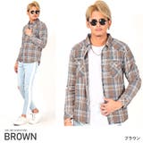 ブラウン | シャツ メンズ チェックシャツ | LUXSTYLE