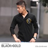 ブラック×ゴールド | ポロシャツ メンズ イタリアンカラー | LUXSTYLE