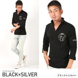 ブラック×シルバー | ポロシャツ メンズ イタリアンカラー | LUXSTYLE