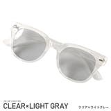 クリア×ライトグレー | サングラス メンズ レディース | LUXSTYLE