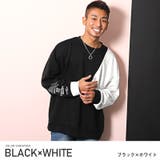 ブラック×ホワイト | トレーナー メンズ ビッグシルエット | LUXSTYLE