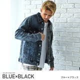 ブルー×ブラック | デニムジャケット メンズ Gジャン | LUXSTYLE