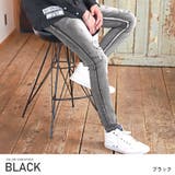 ブラック | スキニーパンツ サイドライン デニム | LUXSTYLE