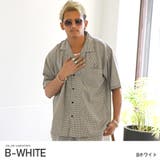 Bホワイト | 半袖シャツ メンズ カジュアルシャツ | LUXSTYLE