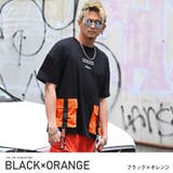 ブラック×オレンジ | Tシャツ メンズ 半袖 | LUXSTYLE
