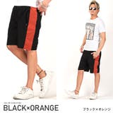 ブラック×オレンジ | ショートパンツ メンズ ストレッチ | LUXSTYLE