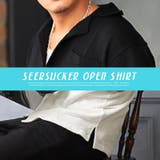 オープンカラーシャツ メンズ シアサッカー | LUXSTYLE | 詳細画像7 