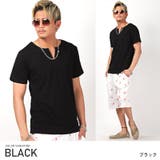 ブラック | Tシャツ メンズ キーネック | LUXSTYLE