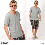 グレー | Tシャツ メンズ キーネック | LUXSTYLE