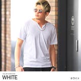 ホワイト | Tシャツ メンズ キーネック | LUXSTYLE