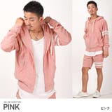 ピンク | パーカー メンズ ジップアップ | LUXSTYLE