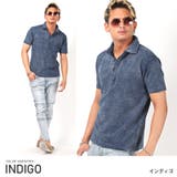 インディゴ | ポロシャツ メンズ ホリゾンタル | LUXSTYLE