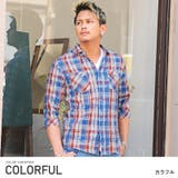 カラフル | シャツ メンズ 5分袖 | LUXSTYLE