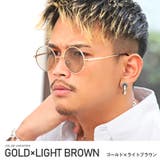 ゴールド×ライトブラウン | サングラス メンズ レディース | LUXSTYLE