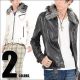 お兄系 メンズジャケット【BERNINGS SHO(バーニングスショウ)ファー付