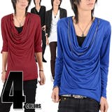 V系 メンズ ロンT長袖Tシャツ | LUXSTYLE | 詳細画像1