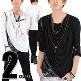 V系 メンズロンT長袖TシャツドレープTシャツ ゼブラ | LUXSTYLE | 詳細画像1