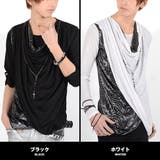 V系 メンズロンT長袖TシャツドレープTシャツ ゼブラ | LUXSTYLE | 詳細画像8