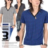 お兄系 メンズ Tシャツ千鳥Tシャツ半袖Tシャツ | LUXSTYLE | 詳細画像1