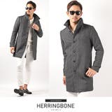 ヘリンボーン | イタリアンカラー コート メンズ | LUXSTYLE