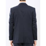 ウール混ストレッチ レギュラーフィット 2ボタン2ピーススーツ 無地紺 | TAKA-Q MEN | 詳細画像7