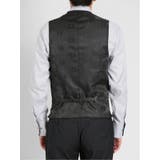 超光沢ストレッチ スリムフィット 2ボタン3ピーススーツ シャドーカルゼグレー | TAKA-Q MEN | 詳細画像10