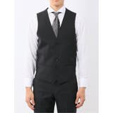 光沢ウール混ストレッチ スリムフィット 2ボタン3ピーススーツ | TAKA-Q MEN | 詳細画像11