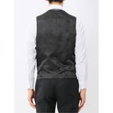 光沢ウール混ストレッチ スリムフィット 2ボタン3ピーススーツ | TAKA-Q MEN | 詳細画像12