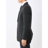 光沢ウール混ストレッチ スリムフィット 2ボタン3ピーススーツ | TAKA-Q MEN | 詳細画像6