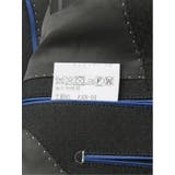 超光沢ストレッチ スリムフィット 2ボタン3ピーススーツ ジオメトリック紺 | TAKA-Q MEN | 詳細画像15 