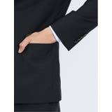 超光沢ストレッチ スリムフィット 2ボタン3ピーススーツ ジオメトリック紺 | TAKA-Q MEN | 詳細画像8 