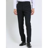 超光沢ストレッチ スリムフィット 2ボタン3ピーススーツ ジオメトリック紺 | TAKA-Q MEN | 詳細画像9 