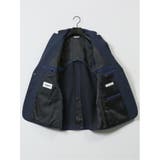 超光沢ストレッチ スリムフィット 2ボタン3ピーススーツ ウィンドペン紺 | TAKA-Q MEN | 詳細画像8 