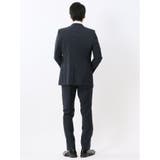 光沢ウール混ストレッチ スリムフィット 2ボタン3ピーススーツ | TAKA-Q MEN | 詳細画像2 