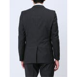 超光沢ストレッチ スリムフィット 2ボタン3ピーススーツ 杢グレー | TAKA-Q MEN | 詳細画像6 