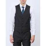 超光沢ストレッチ スリムフィット 2ボタン3ピーススーツ 杢グレー | TAKA-Q MEN | 詳細画像8 