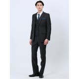 06グレー | 超光沢ストレッチ スリムフィット 2ボタン3ピーススーツ 杢グレー | TAKA-Q MEN