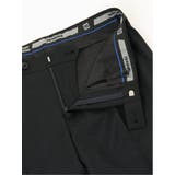 光沢ストレッチ スリムフィット 2ボタン3ピーススーツ ジオメトリック黒 | TAKA-Q MEN | 詳細画像14