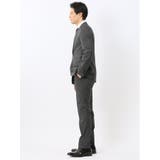 光沢ウール混ストレッチ スリムフィット 2ボタン2ピーススーツ | TAKA-Q MEN | 詳細画像2