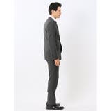 光沢ウール混ストレッチ スリムフィット 2ボタン2ピーススーツ | TAKA-Q MEN | 詳細画像4