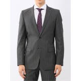 光沢ウール混ストレッチ スリムフィット 2ボタン2ピーススーツ | TAKA-Q MEN | 詳細画像5