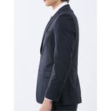 超光沢ウール混ストレッチ スリムフィット 2ボタン3ピーススーツ | TAKA-Q MEN | 詳細画像5 