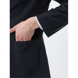 超光沢ウール混ストレッチ スリムフィット 2ボタン3ピーススーツ | TAKA-Q MEN | 詳細画像8 