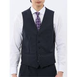 超光沢ウール混ストレッチ スリムフィット 2ボタン3ピーススーツ | TAKA-Q MEN | 詳細画像9 