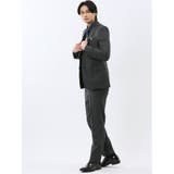 超光沢ウール混ストレッチ スリムフィット 2ボタン3ピーススーツ | TAKA-Q MEN | 詳細画像2 