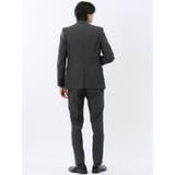 超光沢ウール混ストレッチ スリムフィット 2ボタン3ピーススーツ | TAKA-Q MEN | 詳細画像3 