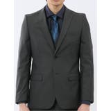 超光沢ウール混ストレッチ スリムフィット 2ボタン3ピーススーツ | TAKA-Q MEN | 詳細画像4 